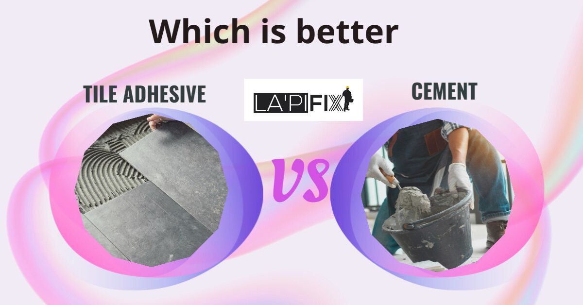 What is the distinction between cement and tile adhesives