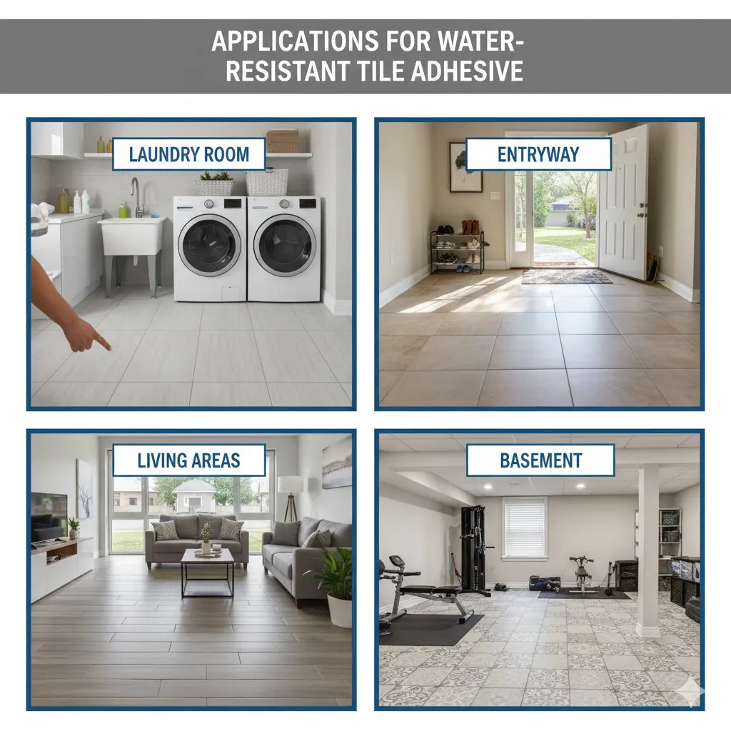 Applications for Water-Resistant Tile Adhesive