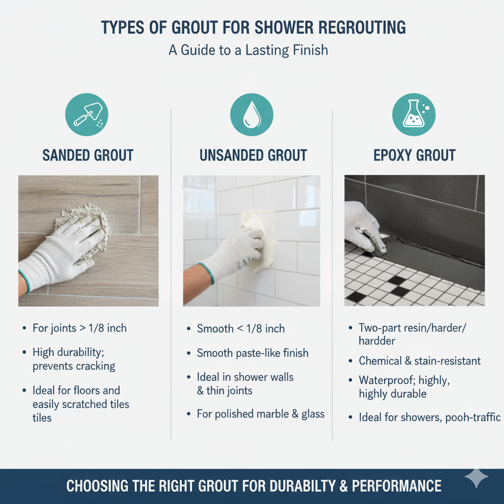 Types of Grout for Shower Regrouting