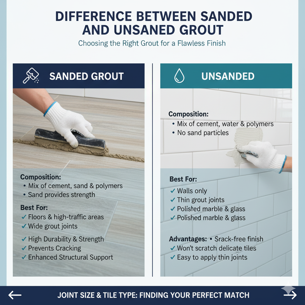 Difference Between Sanded and Unsanded Grout