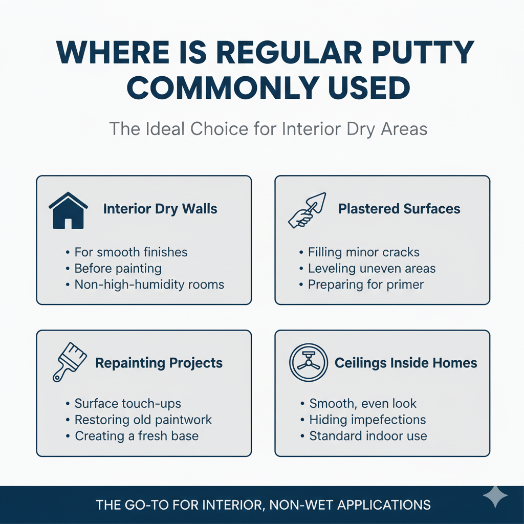 Where Is Regular Putty Commonly Used