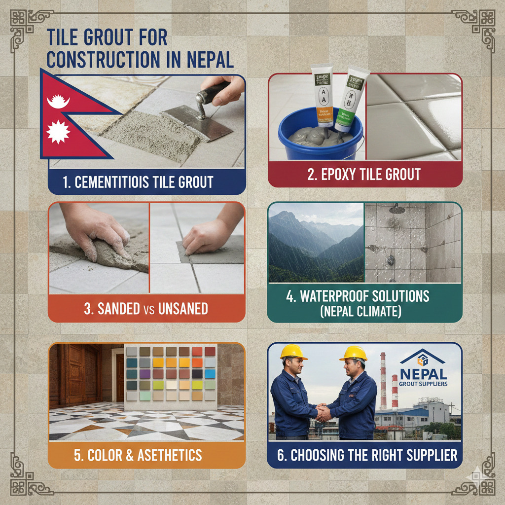 Types of Tile Grout for Construction in Nepal