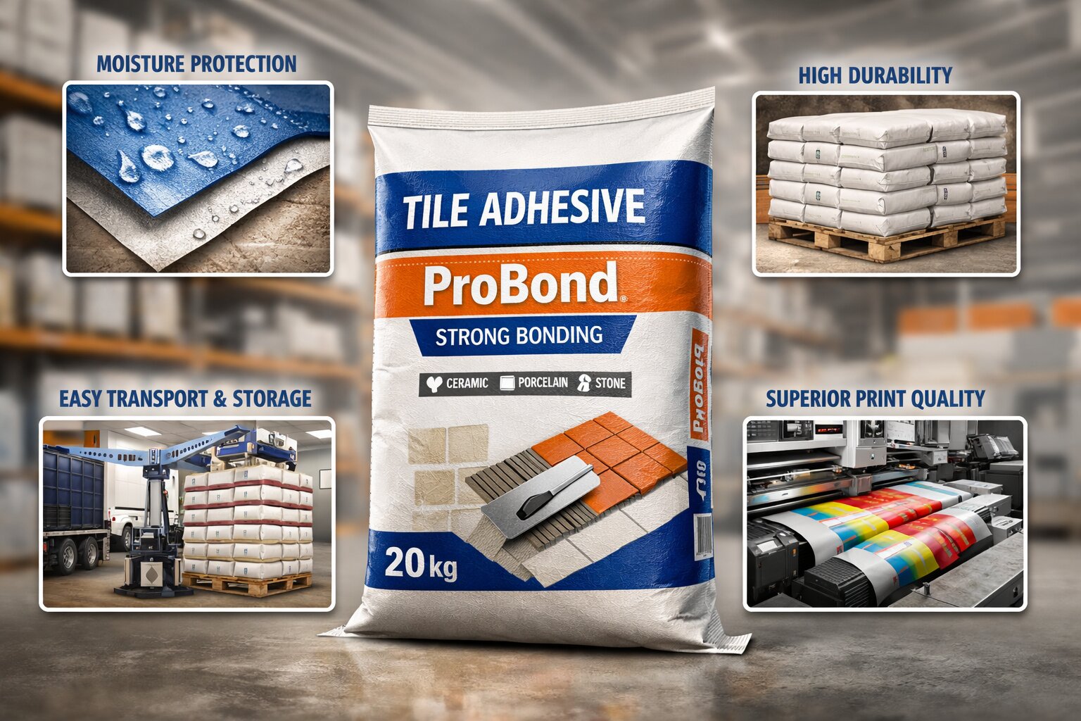 Why Use BOPP Bags for Tile Adhesive Packaging