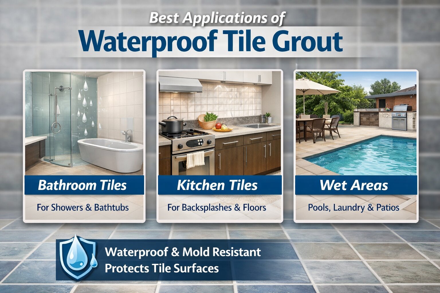 Best Applications of Waterproof Tile Grout