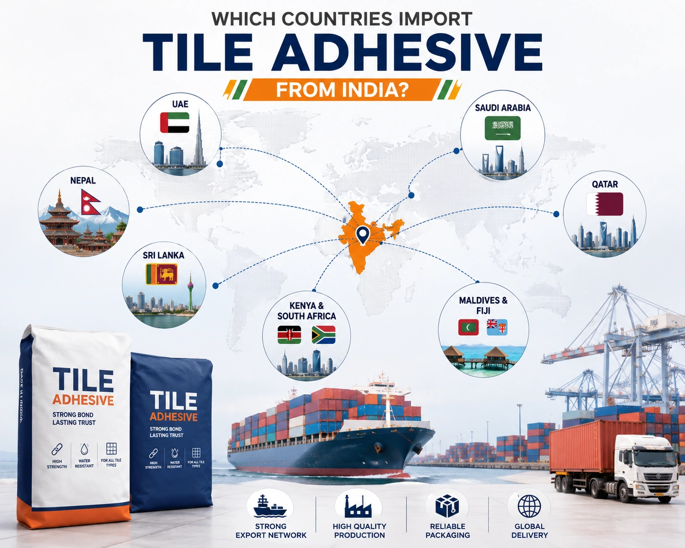 Which Countries Import Tile Adhesive from India