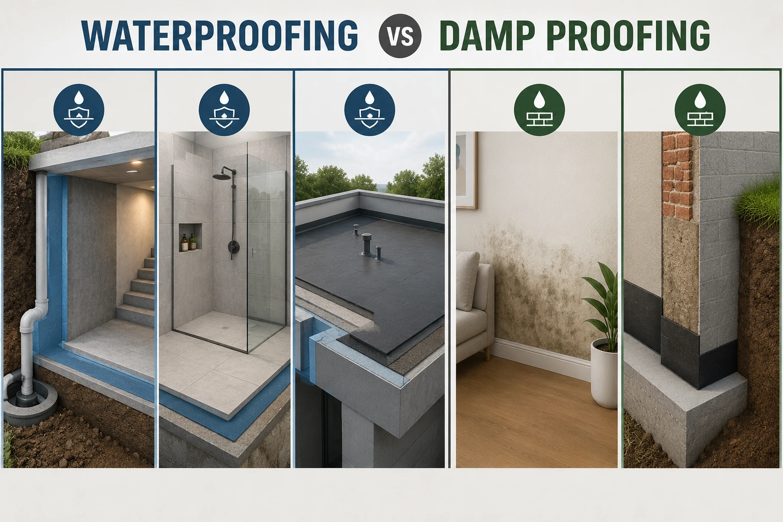 Waterproofing vs Damp Proofing: Which One Do You Need