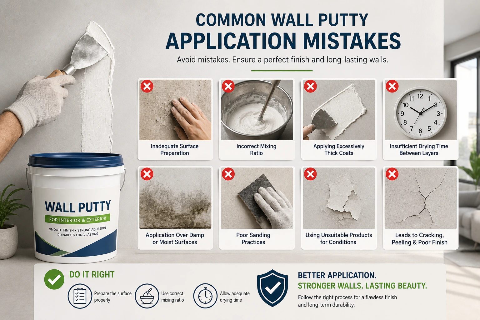 What Are the Most Common Wall Putty Application Mistakes