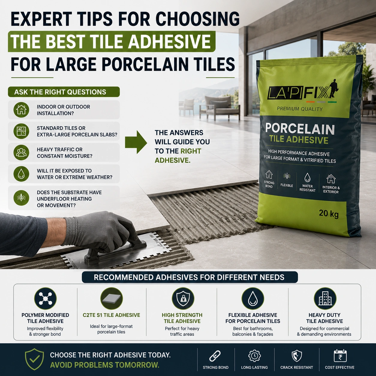 Expert Tips for Choosing the Best Tile Adhesive for Large Porcelain Tiles