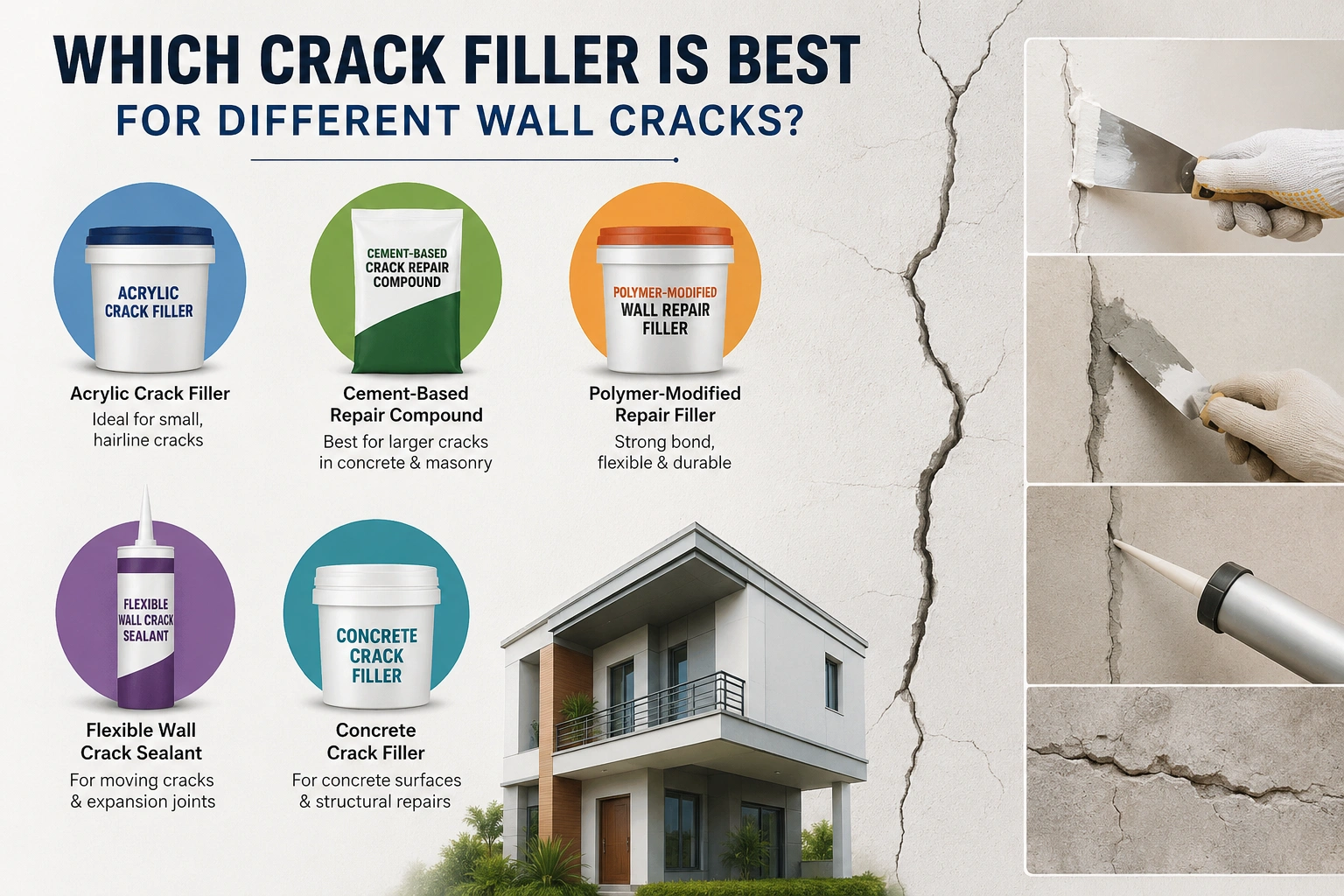 Which Crack Filler Is Best for Different Wall Cracks
