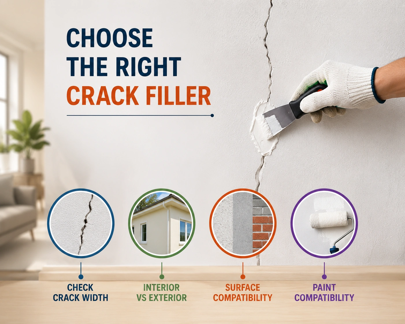 How to Choose the Right Crack Filler for Walls