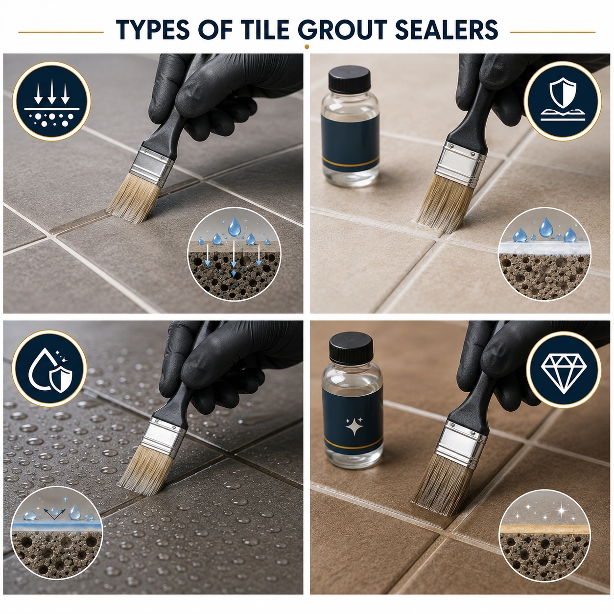Types of Tile Grout Sealers
