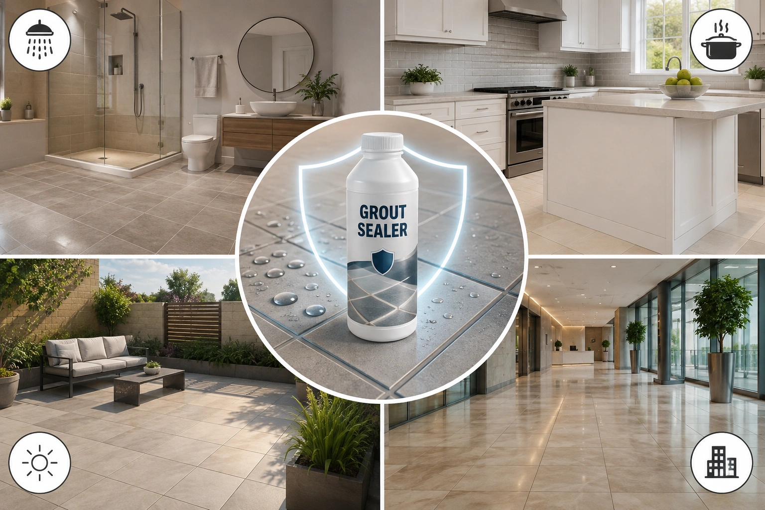 Where Should You Use a Tile Grout Seale