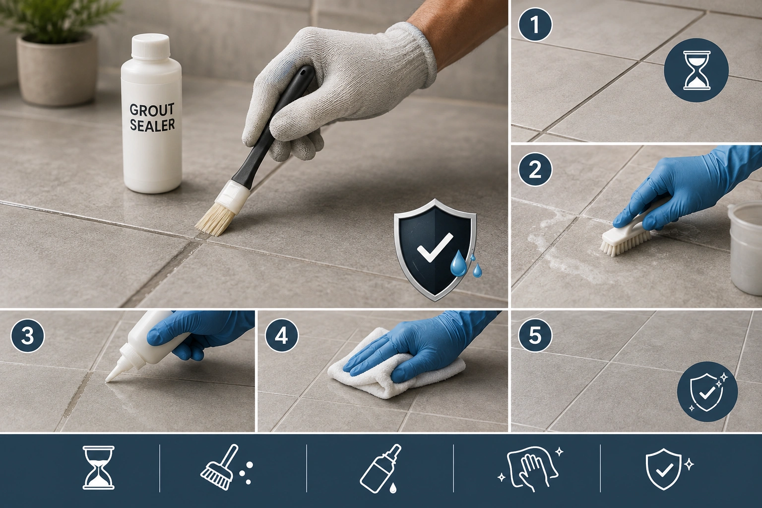 How to Apply Tile Grout Sealer