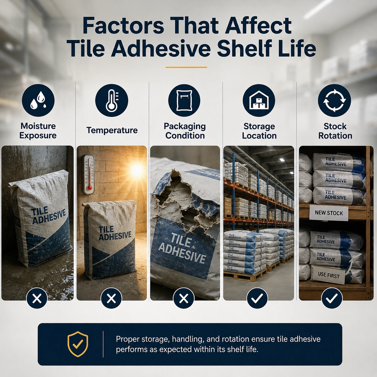 Factors That Affect Tile Adhesive Shelf Life
