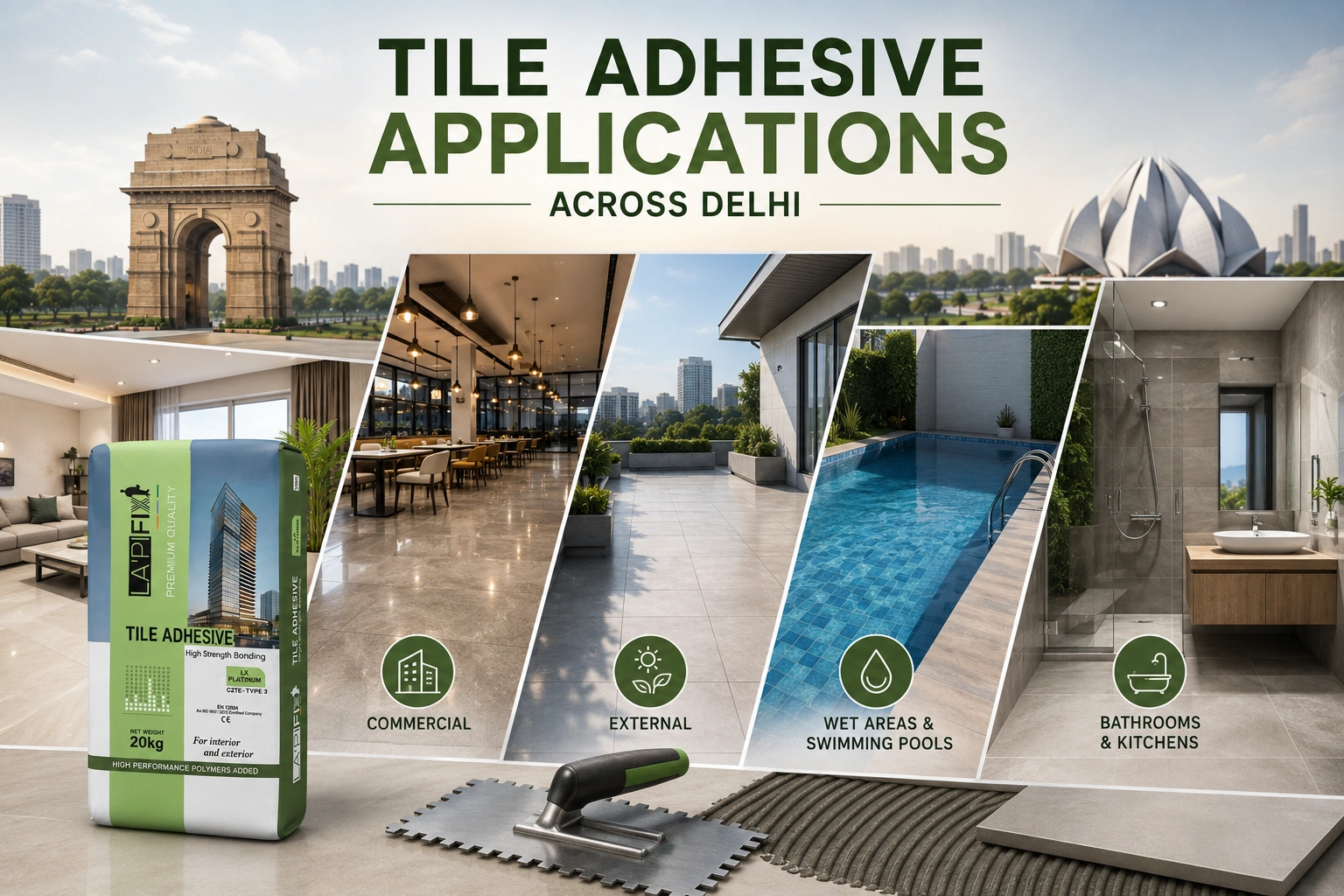 Tile Adhesive Applications Across Delhi