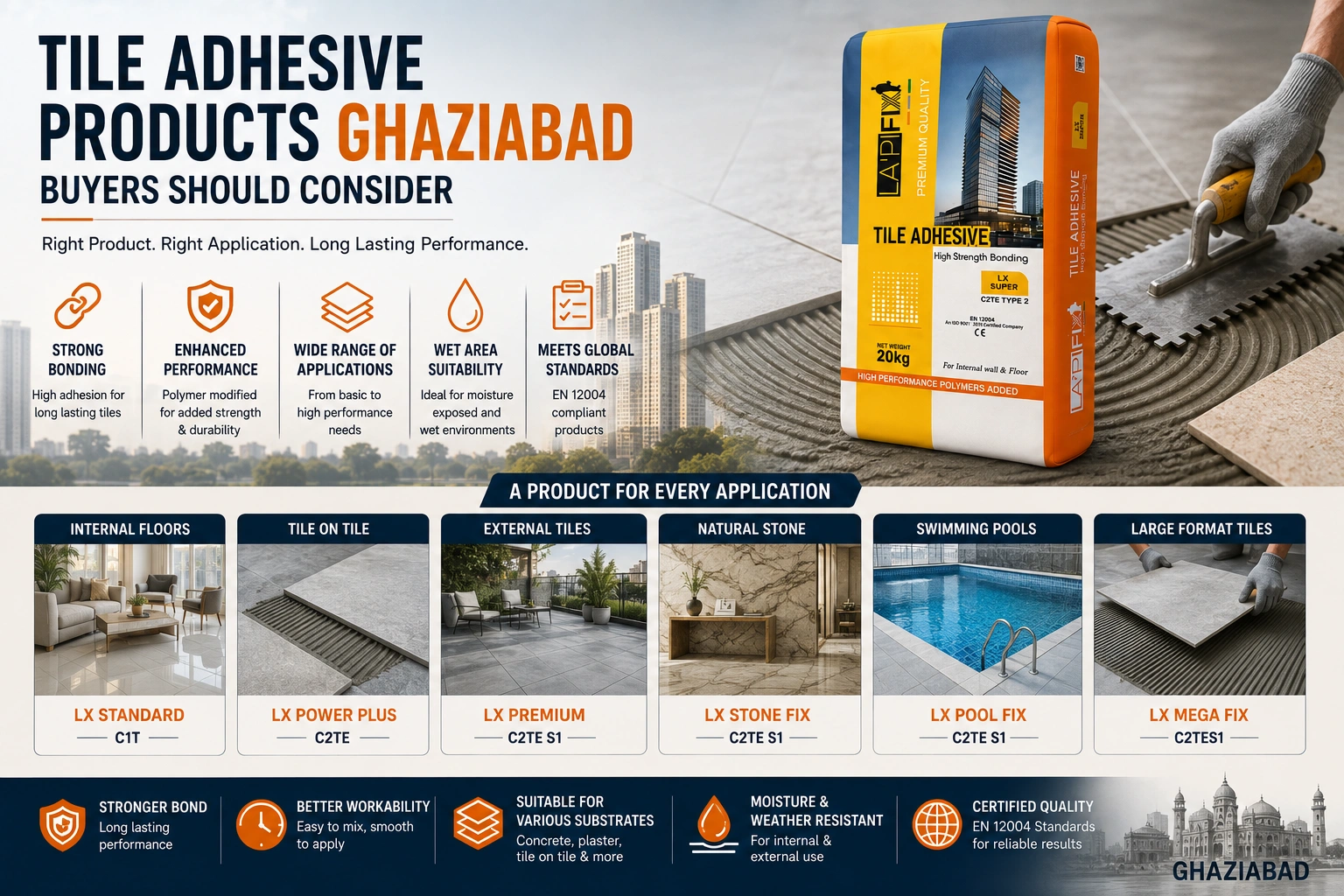 Tile Adhesive Products Ghaziabad Buyers Should Consider