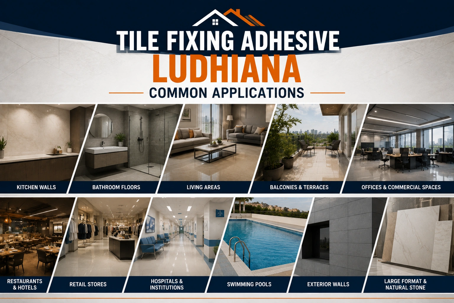 Tile Fixing Adhesive Ludhiana: Common Applications