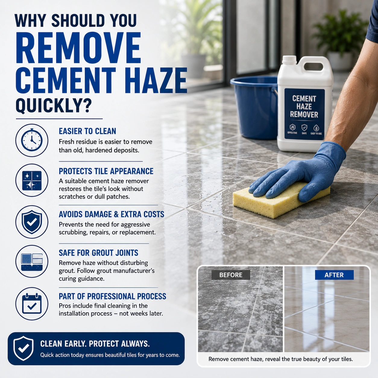 Why Should You Remove Cement Haze Quickly