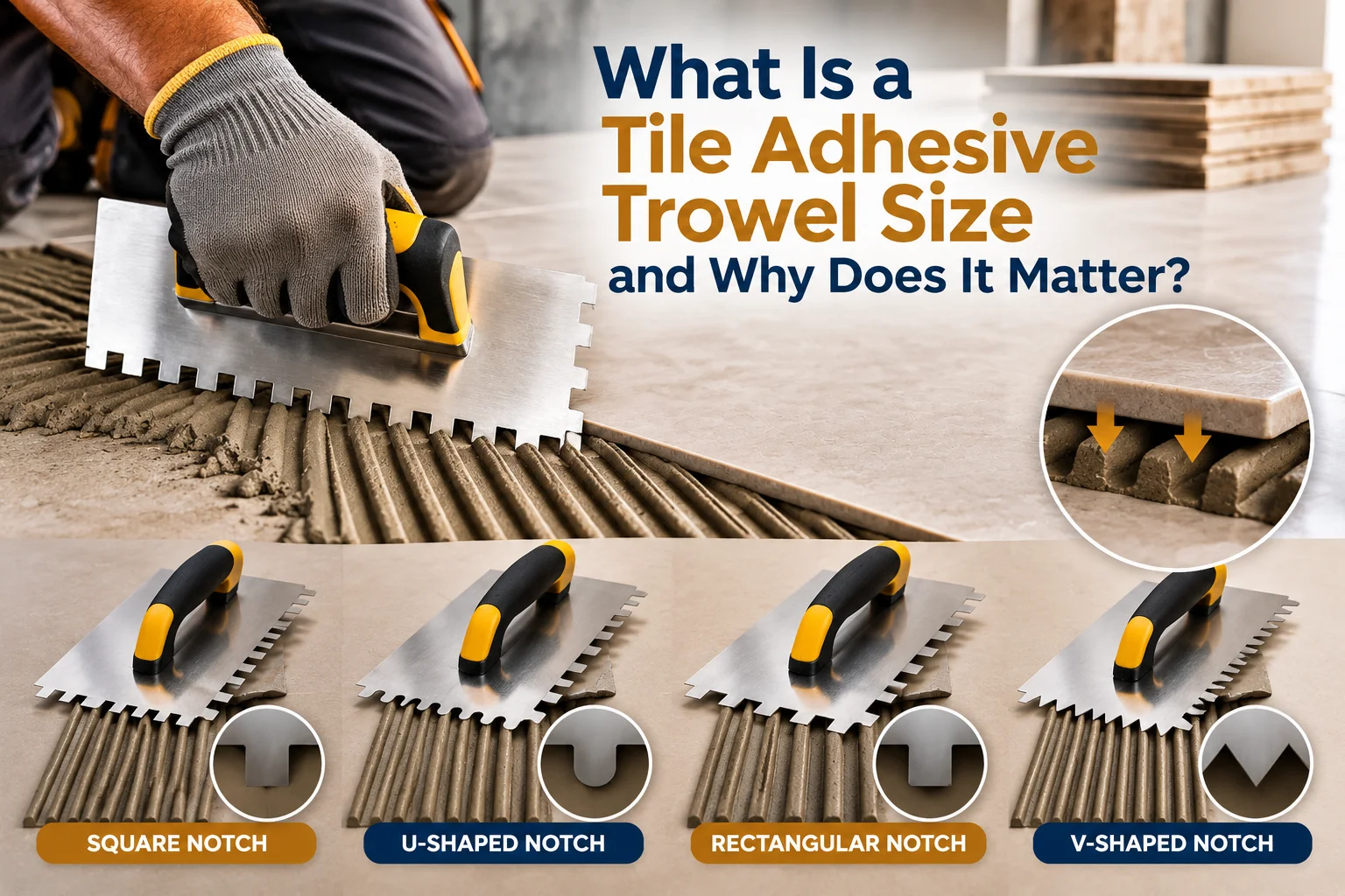 Tile Adhesive Trowel Size