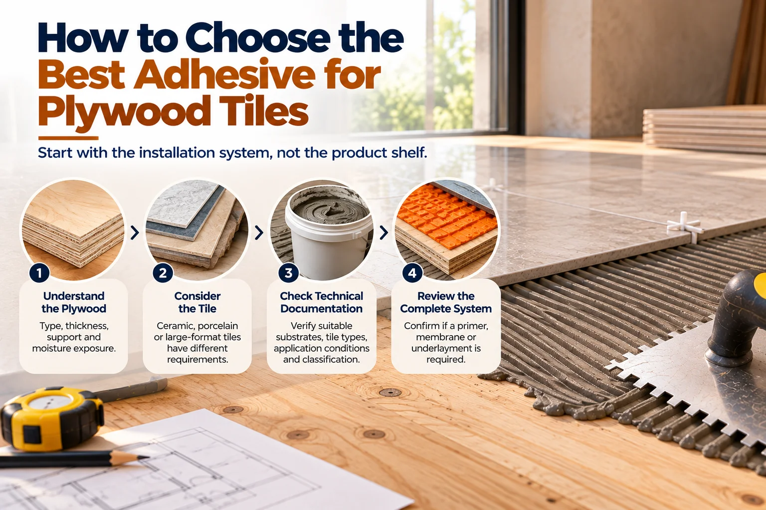 Choosing Adhesive for Plywood Tiles