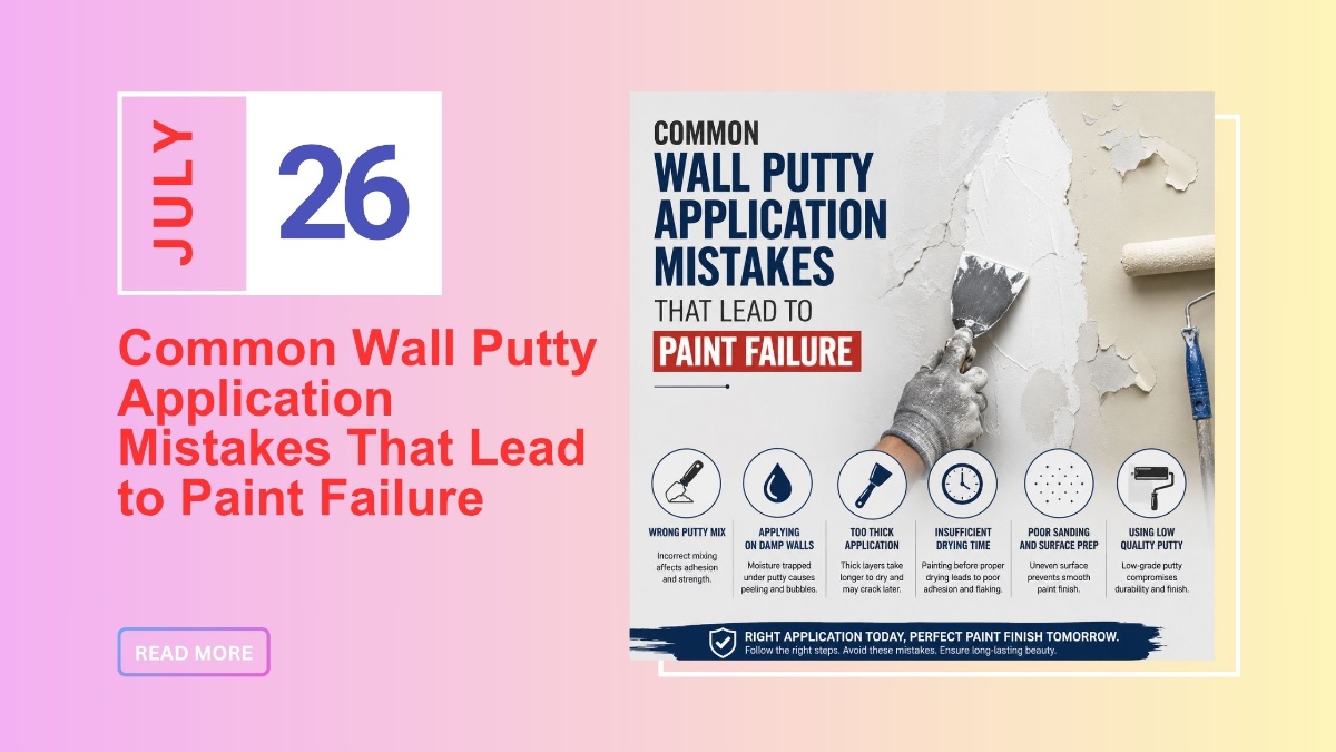 Common Wall Putty Application Mistakes That Lead to Paint Failure