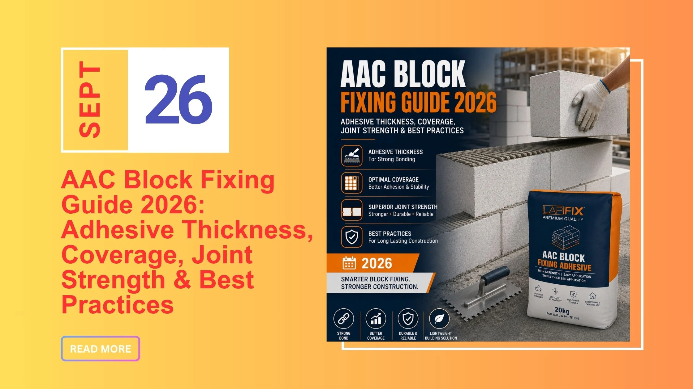 AAC Block Fixing Adhesive Guide 2026